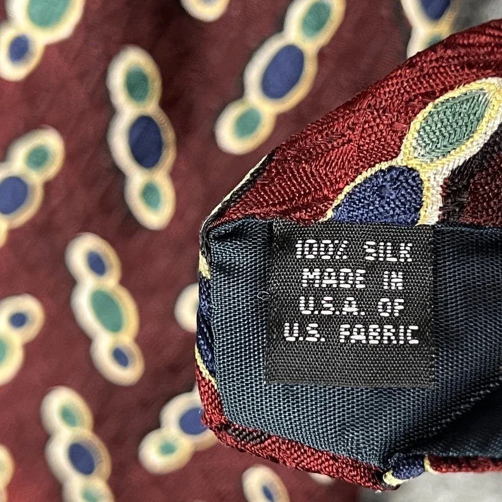 Benny Ricci Silk Tie Mens Vintage USA Made Luxury‎ Classic Retro Old Money Style